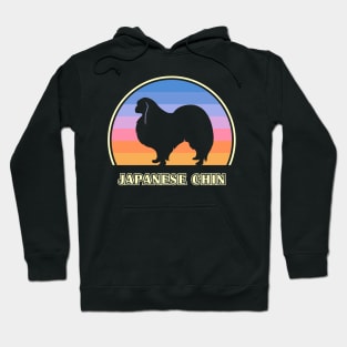 Japanese Chin Vintage Sunset Dog Hoodie